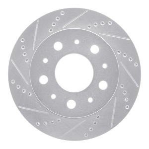 Ram Promaster 2500 Brake Rotor (1) - Rear Left - R1 Concepts - Drilled & Slotted - Silver - `14-`21